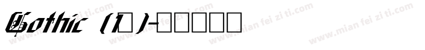 Gothic (1号)字体转换